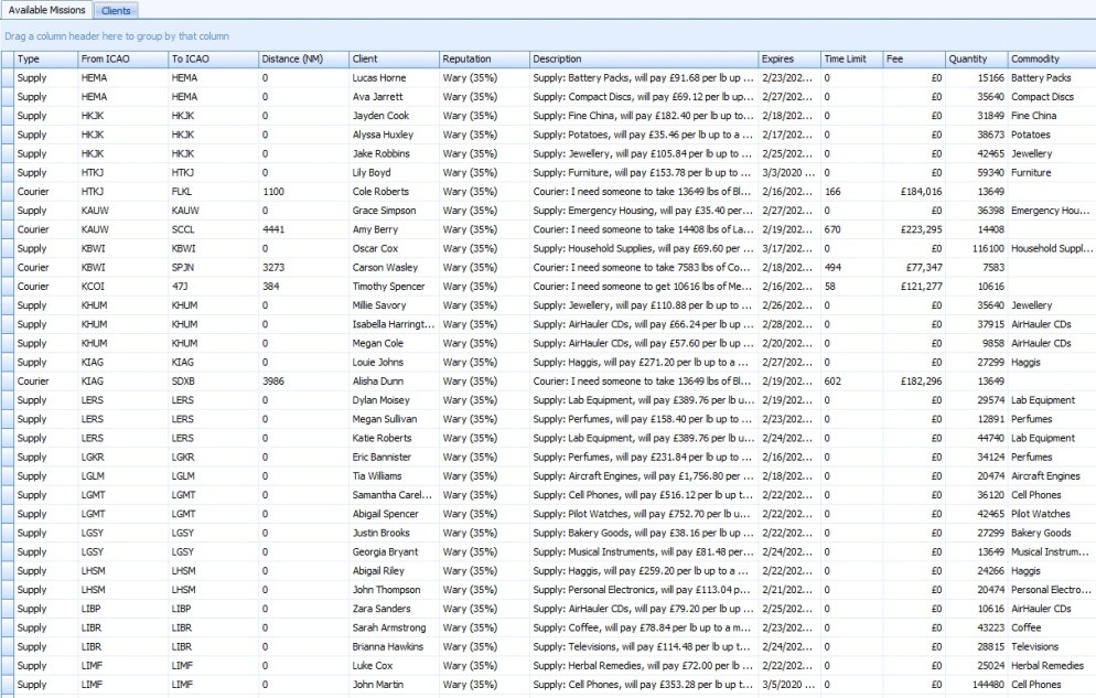 Available Missions 2