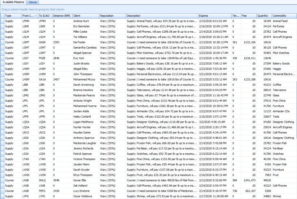 Available Missions 2
