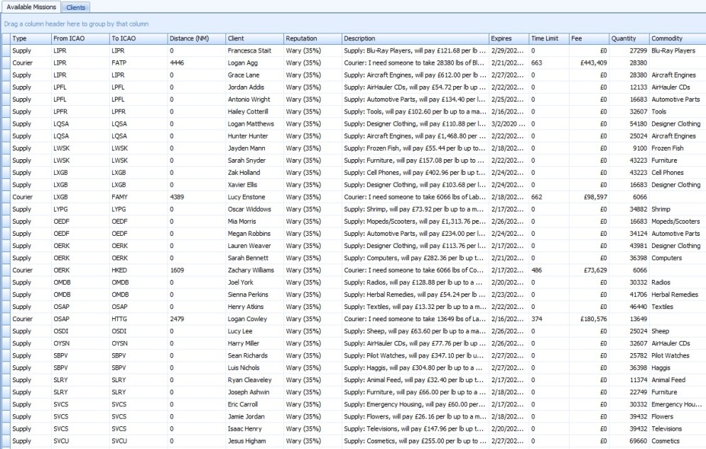 Available Missions 3